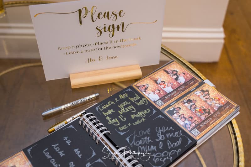 wedding photo booth signed guest book